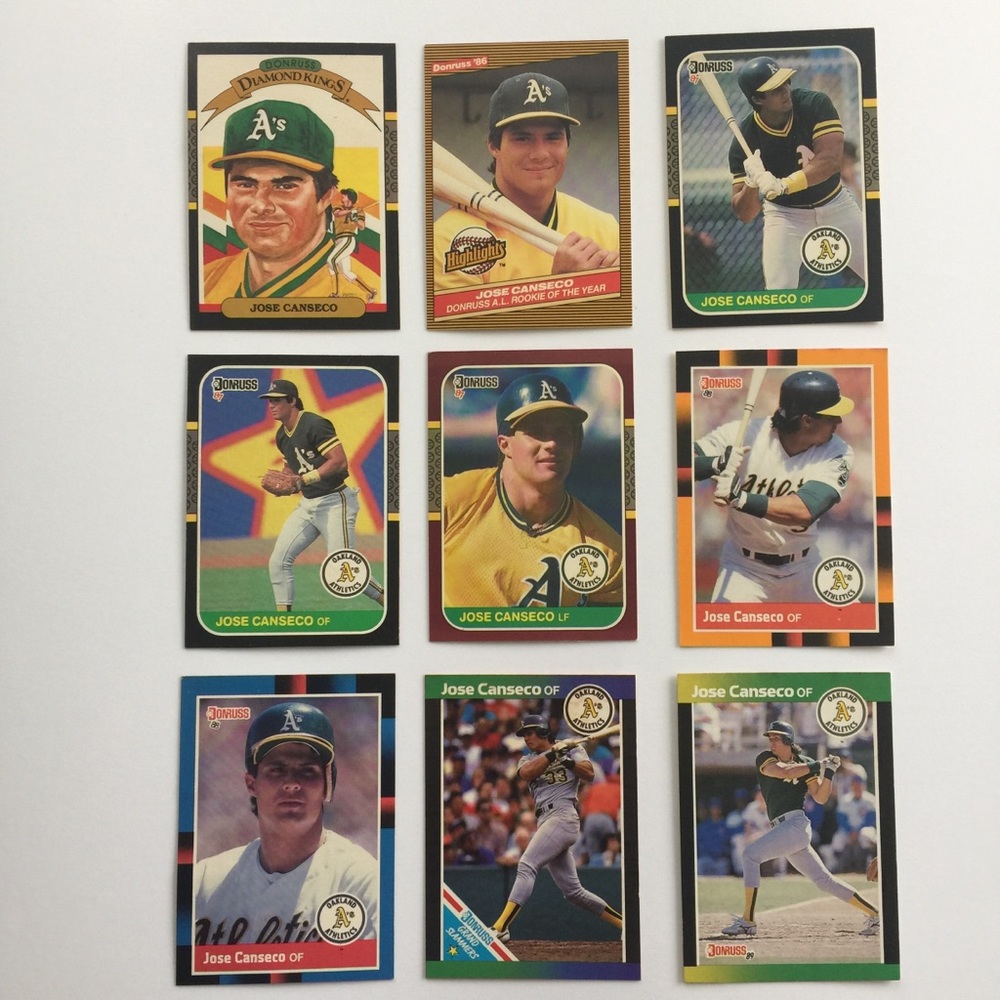 ⚾️ Jose Canseco 9 Donruss Cards